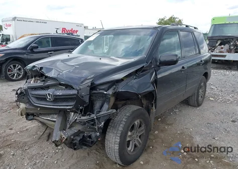 2005 Honda Pilot Ex-L from USA, damaged, VIN 5FNYF18695B062876